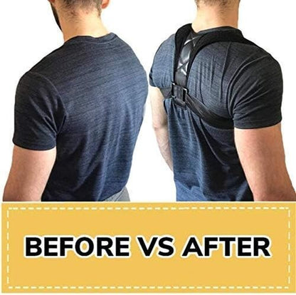 Posture Corrector Shoulder Support Belt Bad Back Brace Lumbar for Men & Women