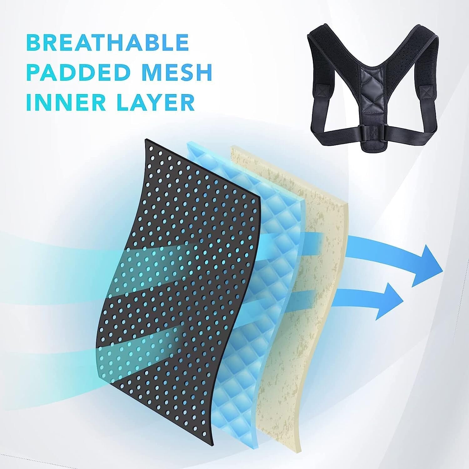 Posture Corrector Shoulder Support Belt Bad Back Brace Lumbar for Men & Women